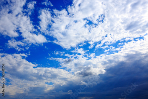 Abstract cloud and blue sky background with copy space.