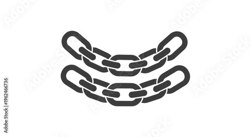 Simple black chain link icon design.