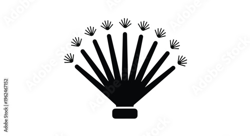 Black firework explosion illustration for festive celebration