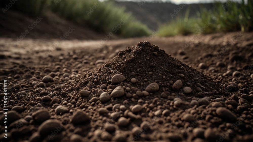 custom made wallpaper toronto digitalA mound of earth sits atop a dusty rural path