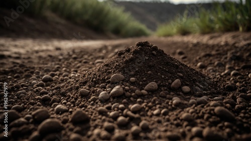 Wallpaper Mural A mound of earth sits atop a dusty rural path Torontodigital.ca