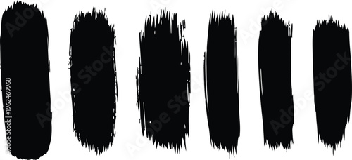 Brush stroke patterns in black ink