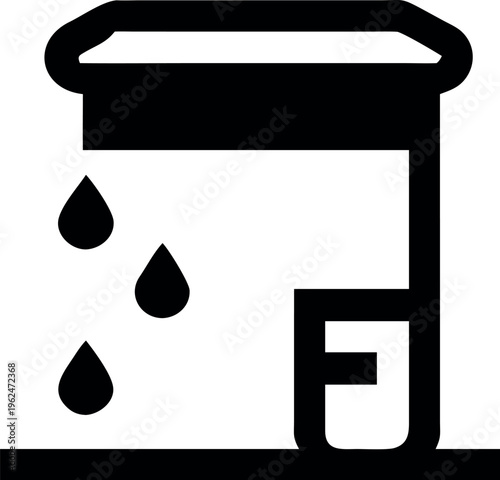 A black and white icon of a water filter pitcher