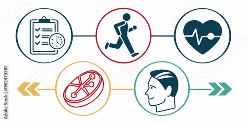 Illustration of the importance of regular health checkups and physical activity