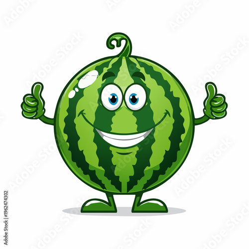 Witzige Wassermelone, Daumen hoch