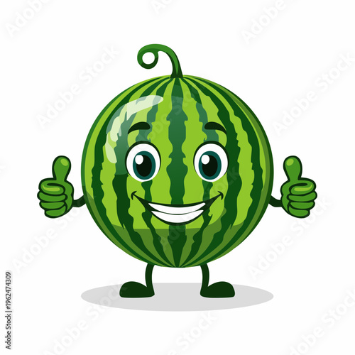 Witzige Wassermelone, Daumen hoch