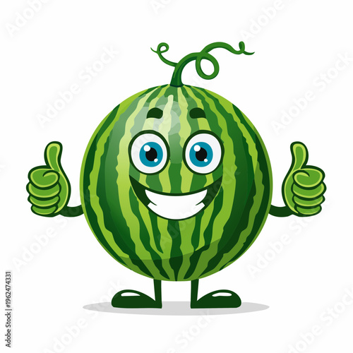 Witzige Wassermelone, Daumen hoch