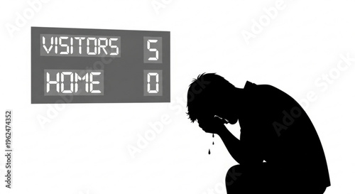 Agony of Defeat: Crushing Loss Reflected on Scoreboard