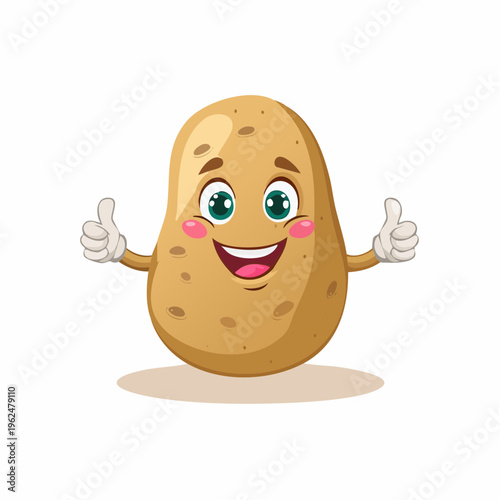 niedliche Kartoffel, Daumen hoch