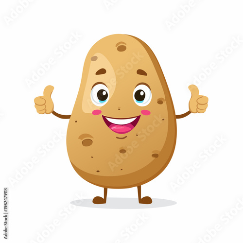 niedliche Kartoffel, Daumen hoch