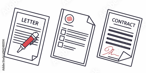 Three documents with different purposes and statuses