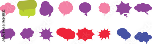 Vibrant colorful paint splatters on white background