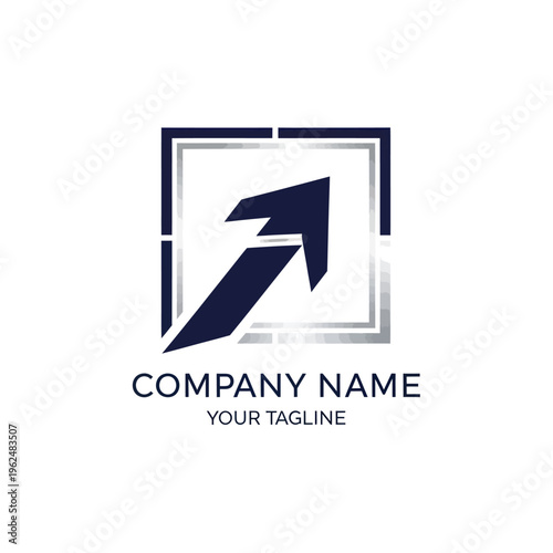 Arrow in Square - A Modern Logo Design for Growth and Success.
