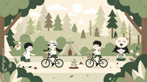 A calming abstract art piece with various shades of green and earthy tones, evoking feelings of serenity and connection to nature.