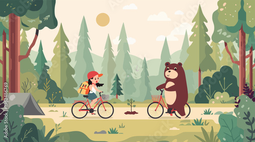 A stylized illustration of green leaves and shapes, evoking a sense of nature and serenity.