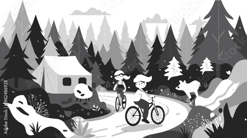 A serene black and white illustration of a bird in flight, evoking a sense of freedom and joy.