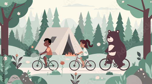 A calming and modern illustration of leaves in various shades of green, perfect for backgrounds or design elements.