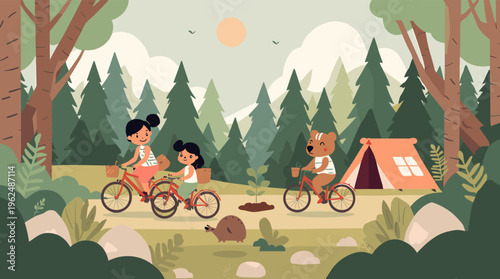 A calming abstract background with green and beige shapes, evoking a sense of serenity and connection to nature.