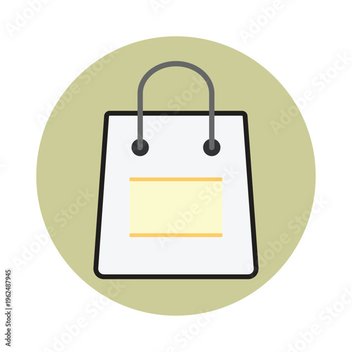 Simple vector illustration of a shopping bag icon symbol for business and web design