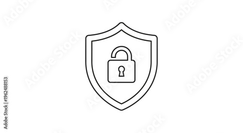 Shield with padlock icon for security.