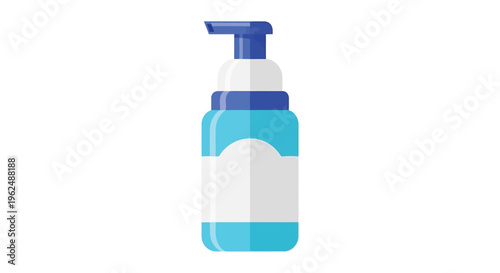 Hand sanitizer bottle in simple illustration for health and hygiene