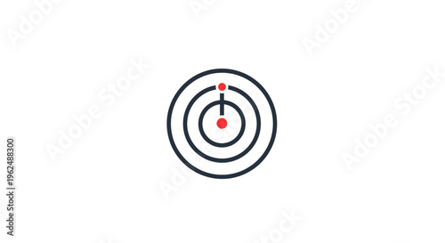 Bullseye target with red dot center.