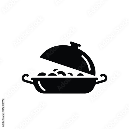 Serving Dish with Lid Icon.