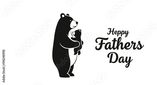 Black bear holding small bear.