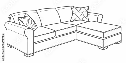 A large, comfortable sectional sofa with a chaise lounge in a modern living room setting.