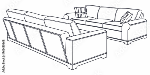A spacious living room with a large sectional sofa and a cozy armchair