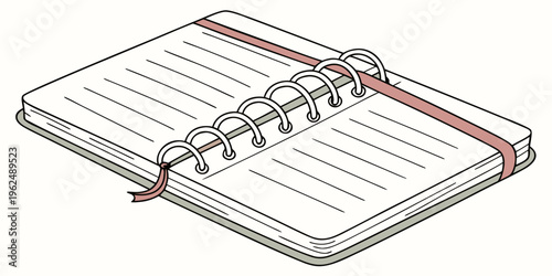 A detailed view of a spiral-bound notebook with blank pages.