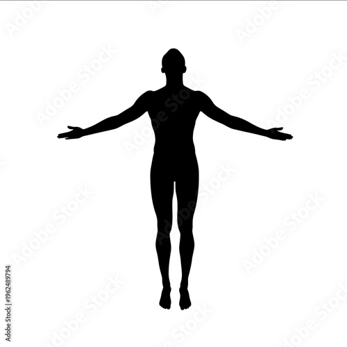black silhouette human being on a white backgrounk vector