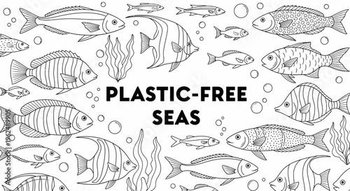 Fish swimming in ocean water.