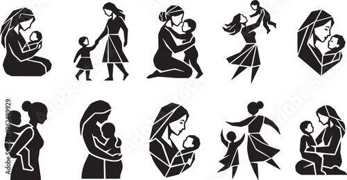 Black and white of diverse people engaged in various activities and sports running