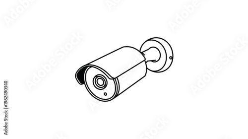 Security Camera Illustration: A sleek, modern security camera, capturing vigilance and the essence of protection.