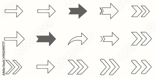 A collection of various arrow icons