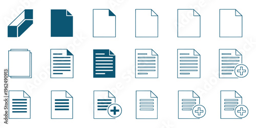 Collection of file and document icons