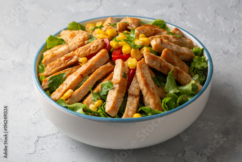 Fresh Caesar Salad with Gri...