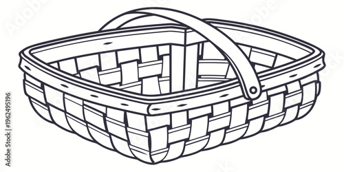 A beautifully woven basket with two sturdy handles for carrying