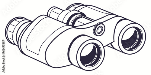 A pair of binoculars with a sleek design and multiple lenses, ready for outdoor adventures