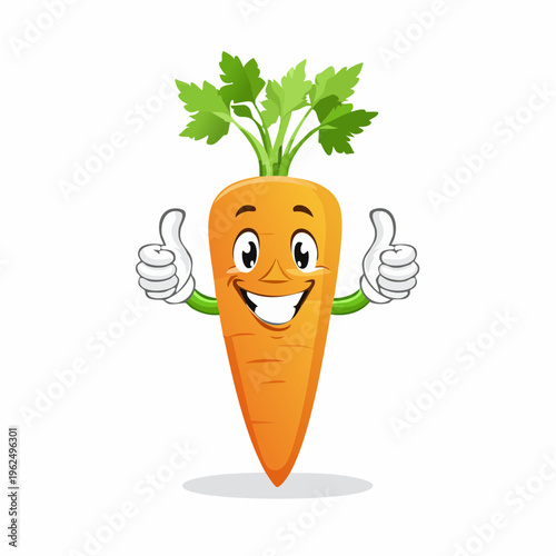 Lustige Karotte, Daumen hoch