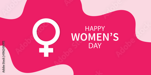 Happy women's day celebration with feminist symbol