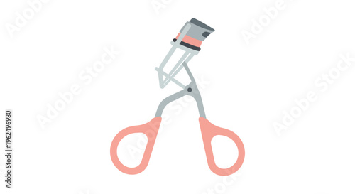 Eyelash curler with pink handles in studio lighting for beauty product showcase