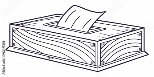 A wooden box with a lid and a rolled up paper inside