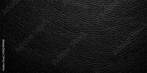 Dark Textured Leather Background with Subtle Grain Vector Illustration
