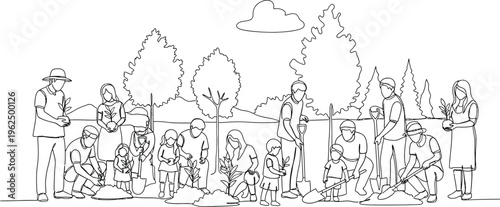 people in park illustration