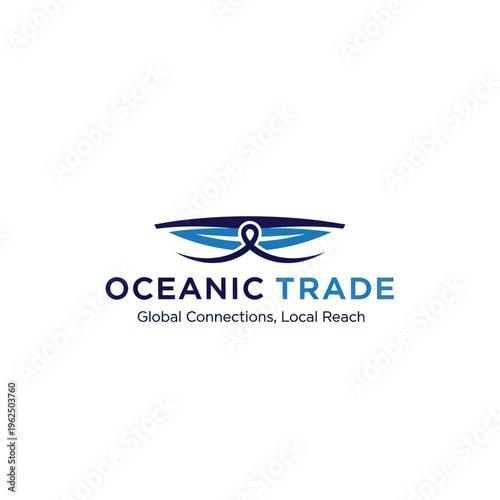 Oceanic Trade Logo - Global Connections, Local Reach - Symbolizing International Commerce.