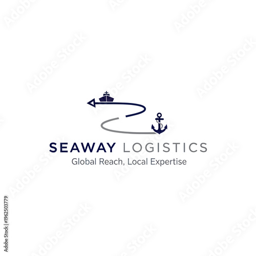 Seaway Logistics logo featuring a stylized ship, arrow, and anchor.