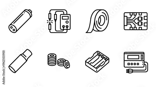 Battery components illustrated cells welder strips charger and more