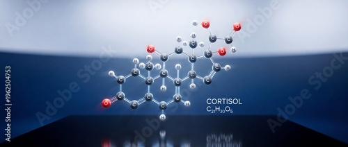 Chemical structure of control substance displayed on black surface  